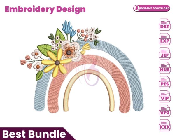 floral-boho-rainbow-embroidery-design