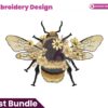 floral-bumblebee-embroidery-design