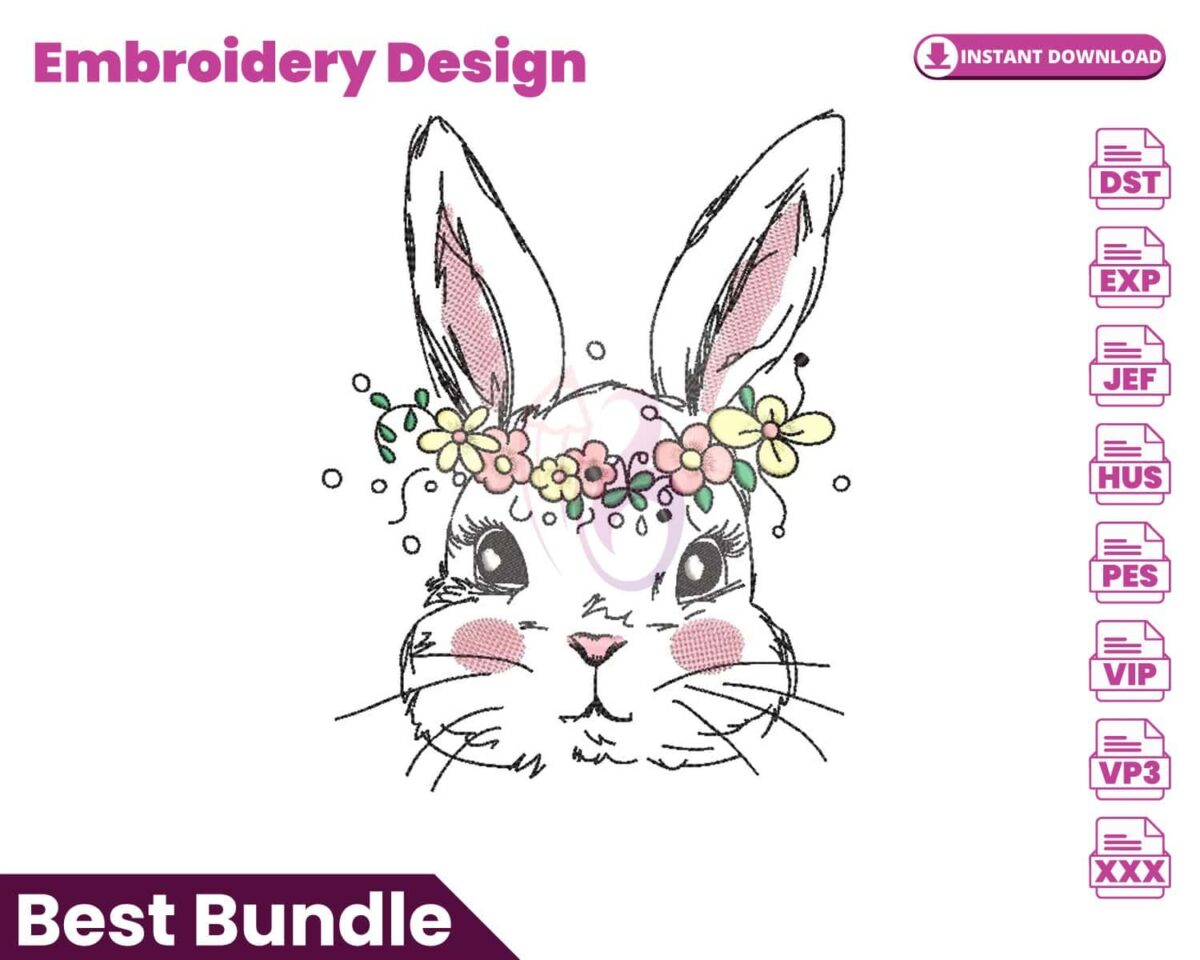 floral-easter-bunny-embroidery-design