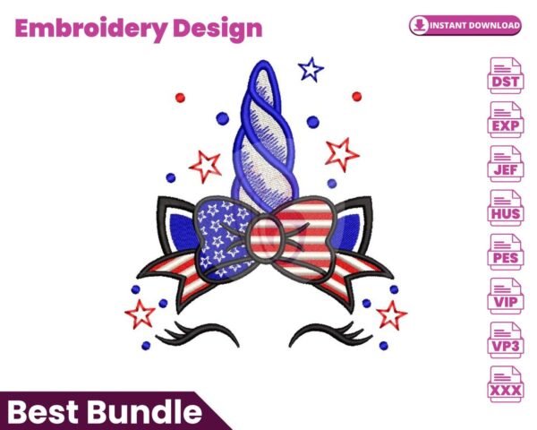 4th-of-july-unicorn-embroidery-design