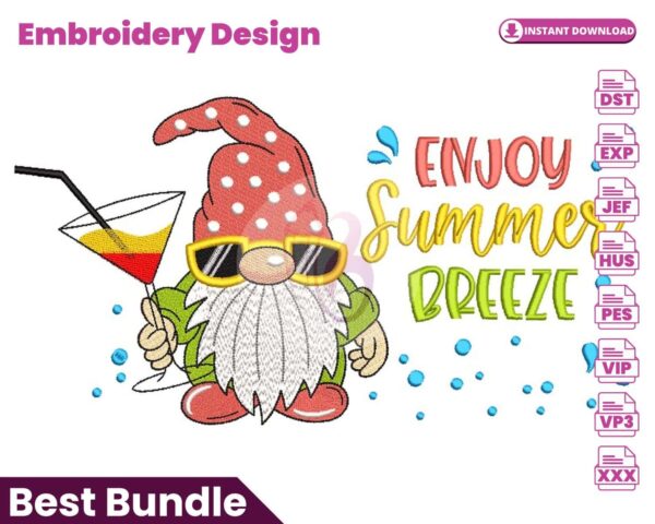 enjoy-summer-breeze-gnome-embroidery-design
