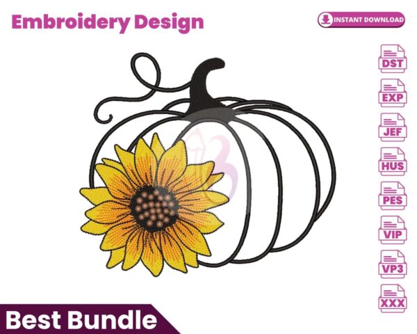 pumpkin-with-a-sunflower-embroidery-design