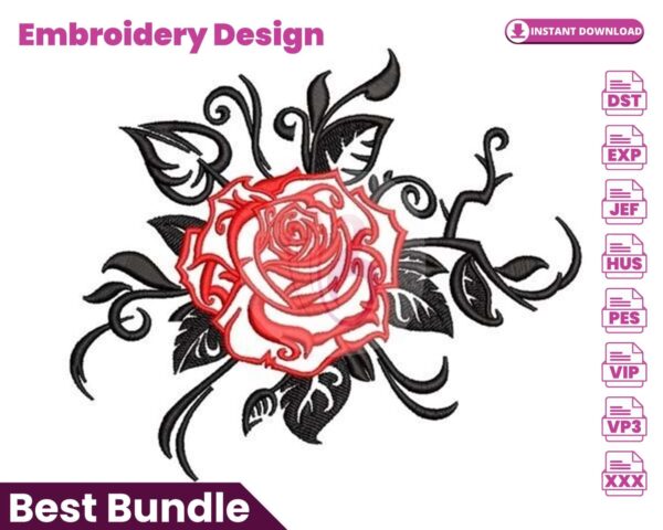 red-rose-embroidery-design