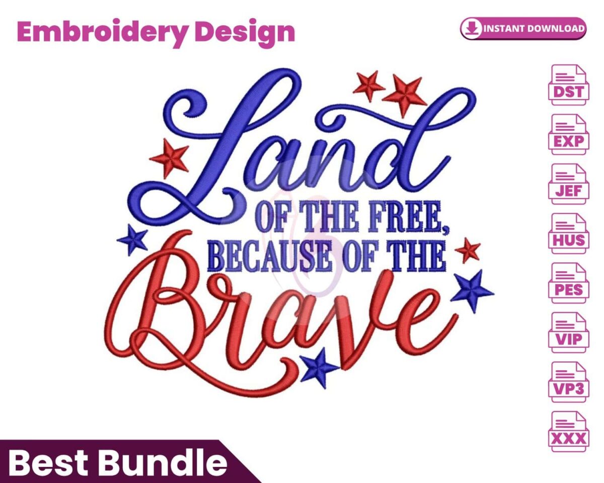 land-of-the-free-embroidery-design