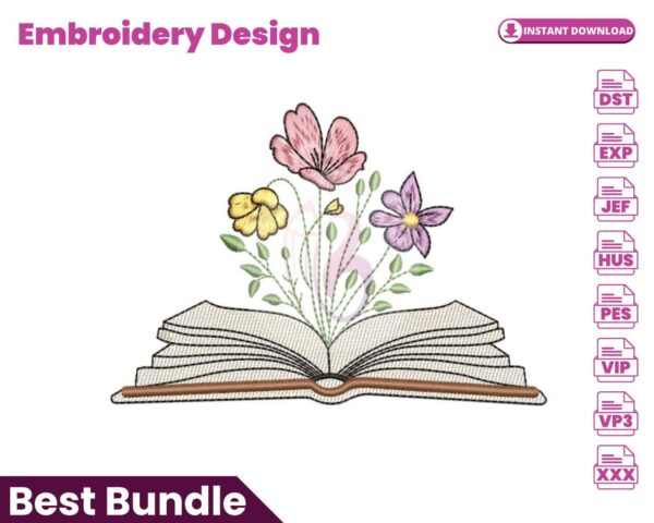 book-with-flowers-embroidery-design