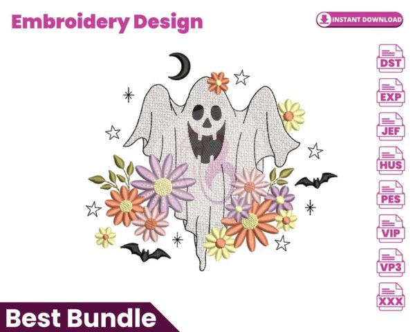 floral-ghost-embroidery-design
