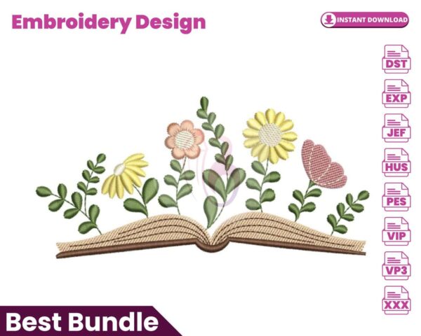 floral-book-embroidery-design