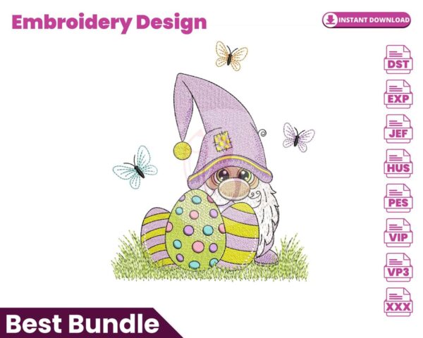 easter-gnome-embroidery-design
