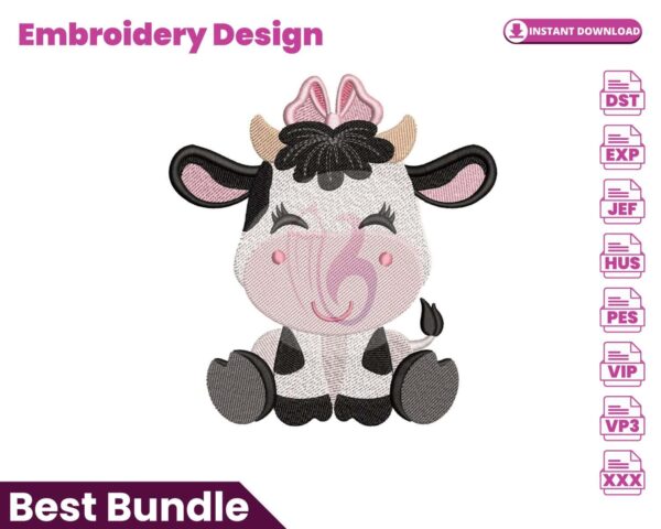 baby-girl-cow-embroidery-design