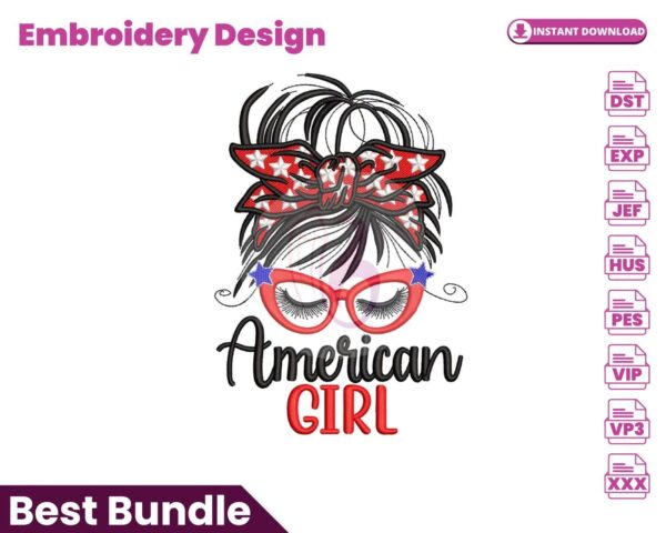 american-girl-embroidery-design