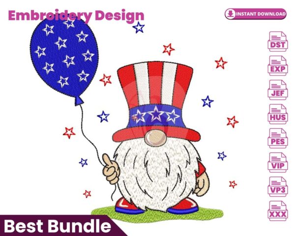 american-gnome-embroidery-design
