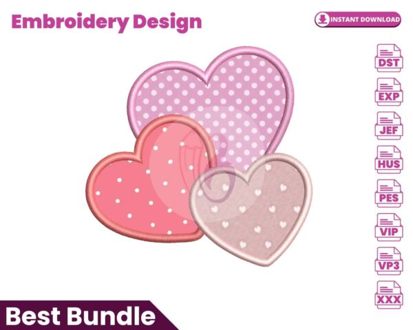 applique-hearts-embroidery-design