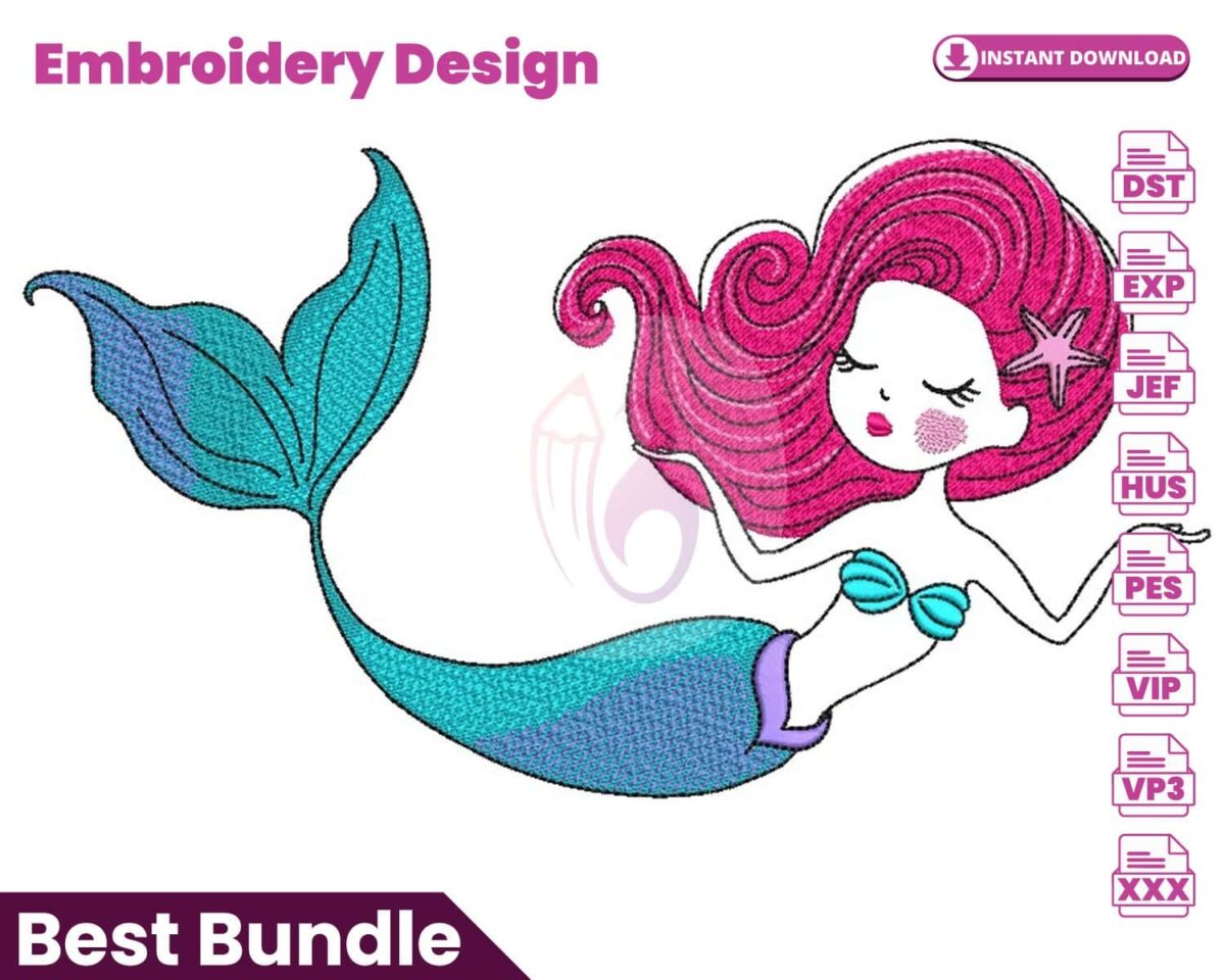 mermaid-embroidery-design