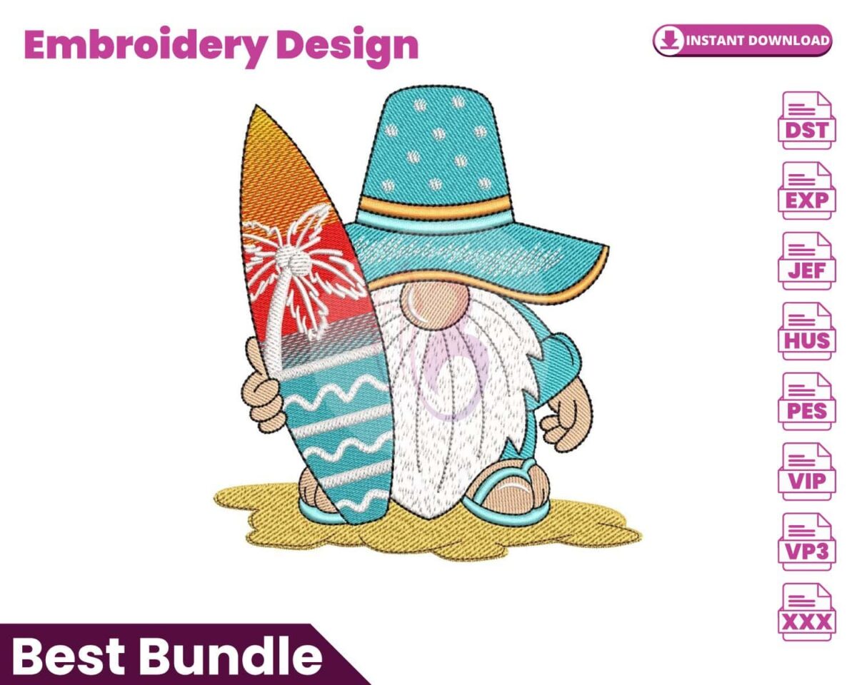 summer-surfer-gnome-embroidery-design