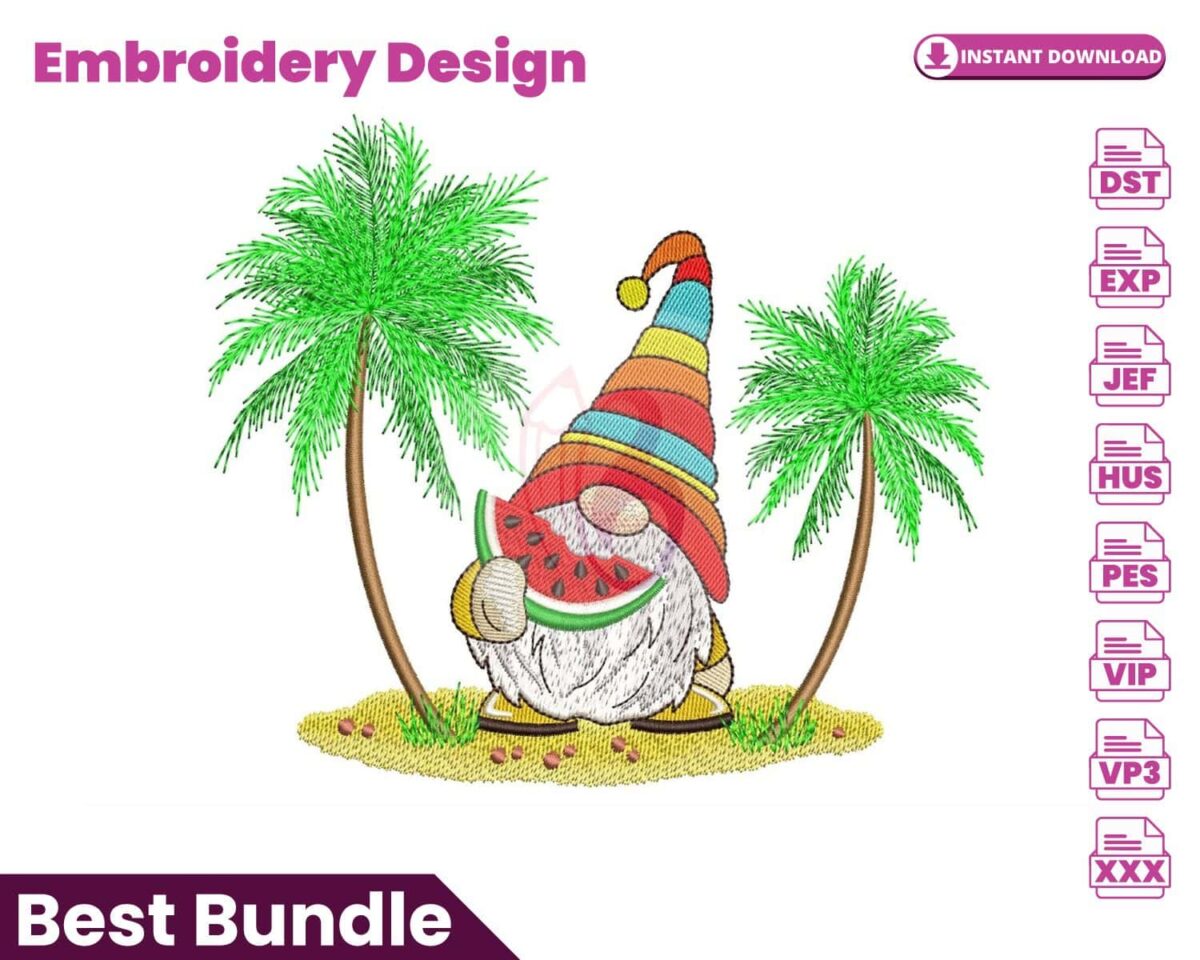 summer-gnome-embroidery-design