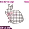 buffalo-plaid-rabbit-with-a-bow-embroidery-design