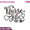 nurse-life-embroidery-design