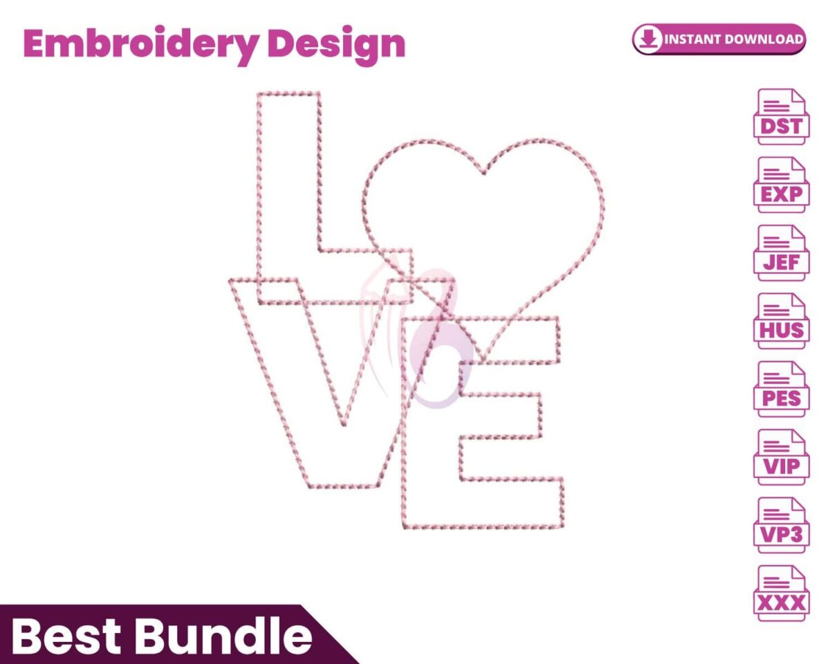 love-embroidery-design