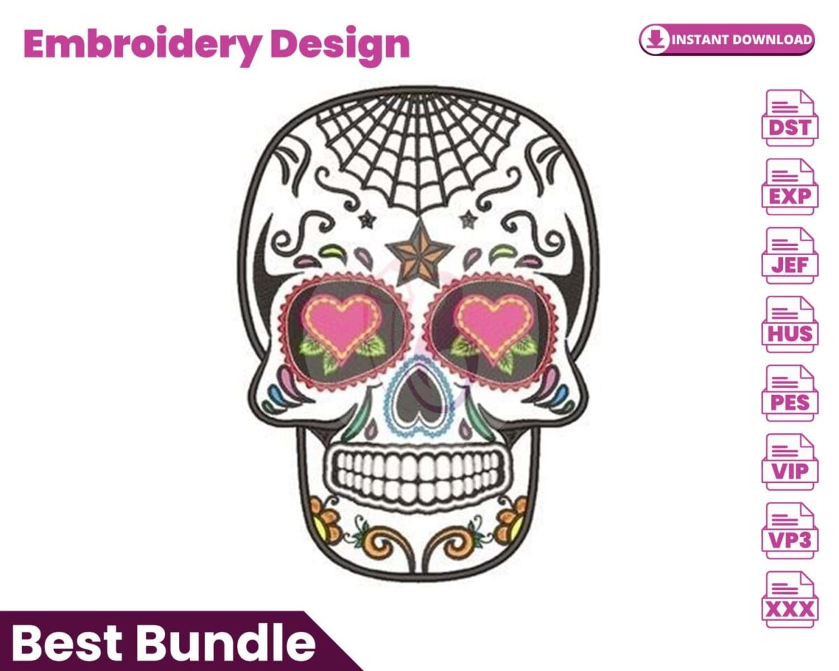 spider-web-sugar-skull-embroidery-design