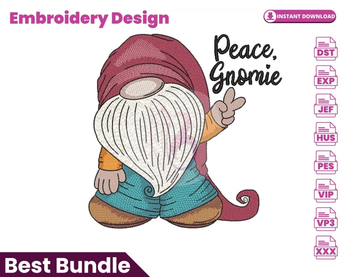 gnome-embroidery-design