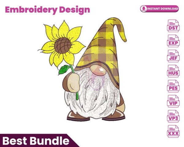 sunflower-gnome-embroidery-design