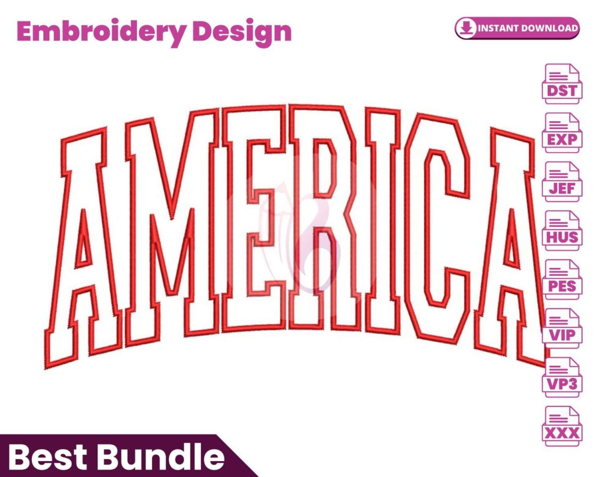 america-embroidery-design