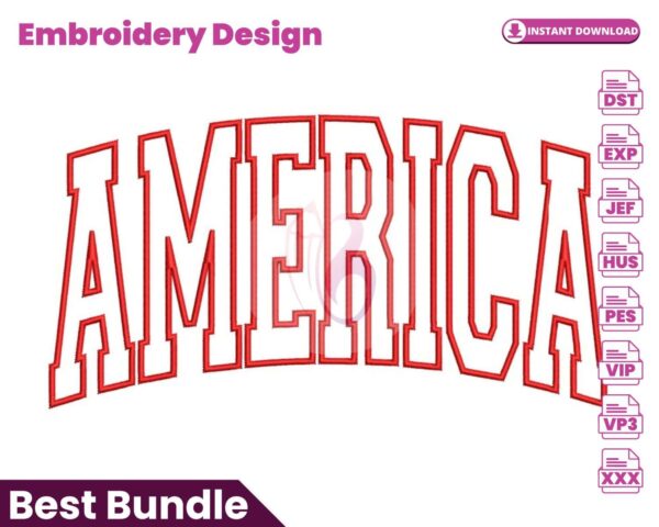 america-embroidery-design