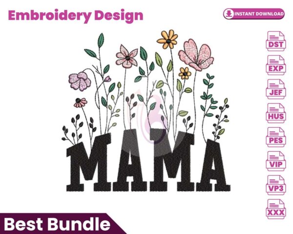 mama-flower-embroidery-design