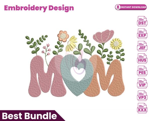 mom-flower-embroidery-design