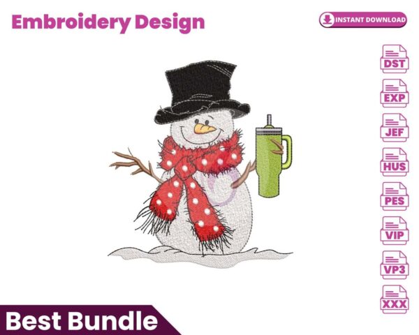 cute-snowman-with-cup-embroidery-design