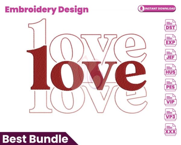 love-embroidery-design