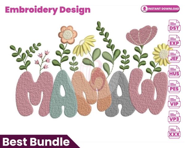 mamaw-embroidery-design