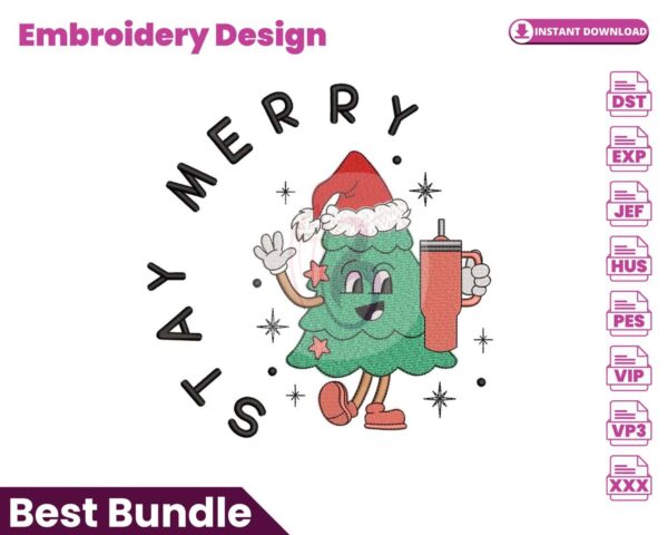 stay-merry-embroidery-design