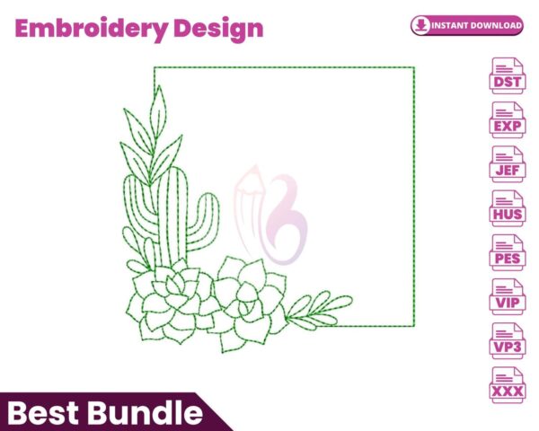 cactus-frame-embroidery-design