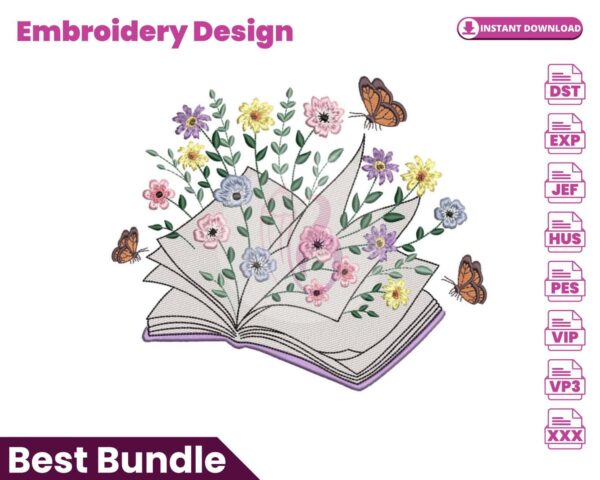 floral-book-embroidery-design