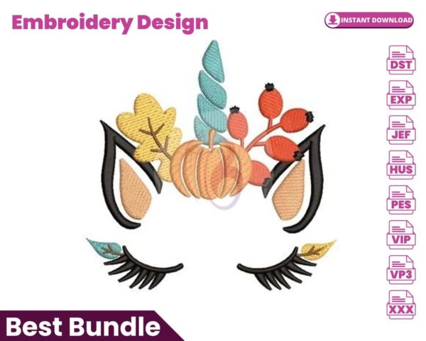 fall-unicorn-embroidery-design
