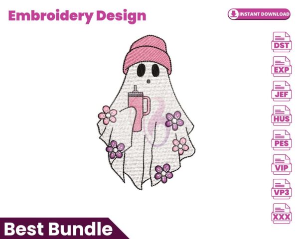 cute-floral-ghost-with-cup-embroidery-design