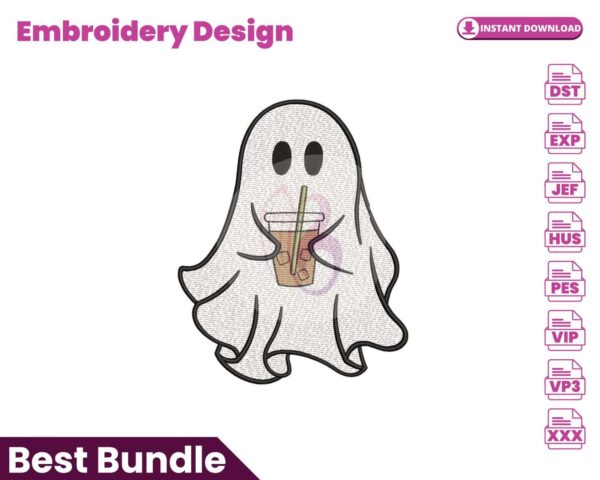 ghost-with-iced-coffee-embroidery-design