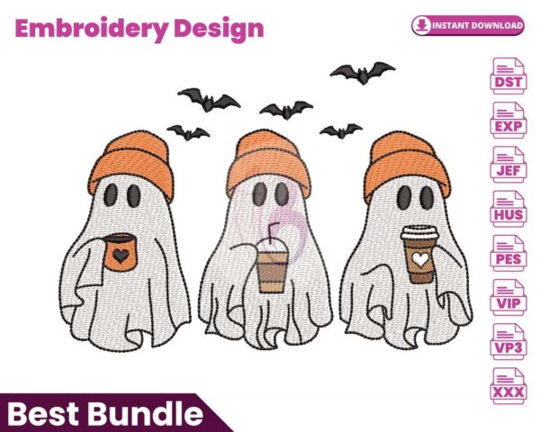 ghosts-drinking-coffee-embroidery-design