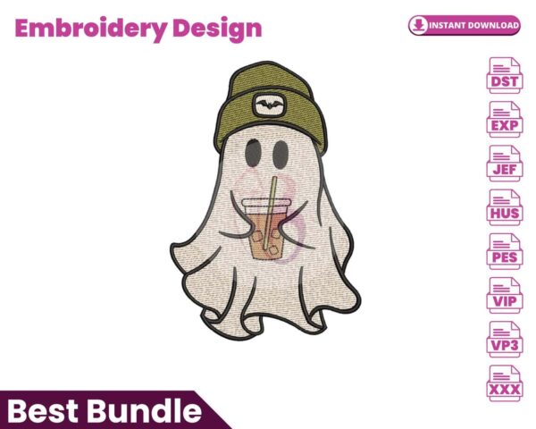 ghost-with-iced-coffee-embroidery-design