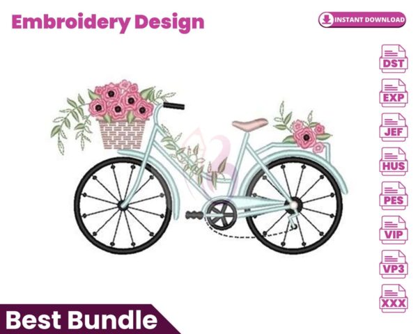 bicycle-embroidery-design