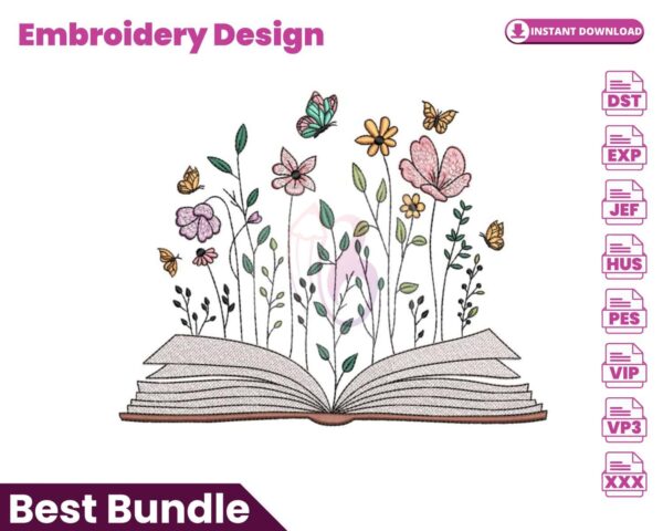 floral-book-embroidery-design