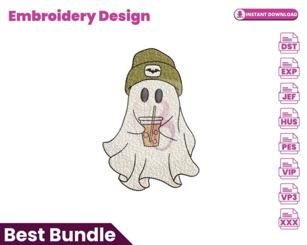ghost-with-iced-coffee-embroidery-design