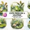 cute-frog-on-a-lillypad-watercolor