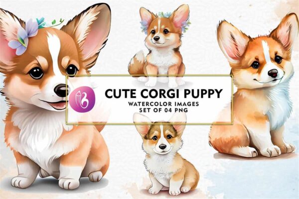 cute-corgi-puppy-watercolor-sublimation