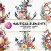 nautical-elements-watercolor-sublimation