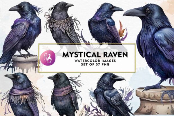 mystical-raven-sublimation-clipart