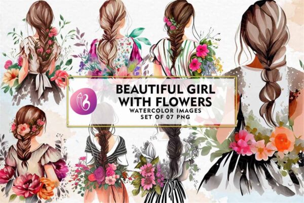 beautiful-girl-with-flowers-watercolor