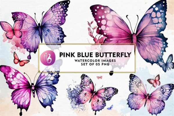pink-and-blue-butterfly-watercolor