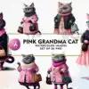 cute-pink-grandma-cat-watercolor-clipart